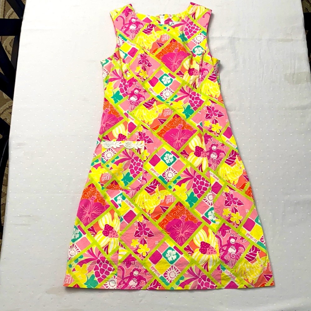 Vintage-Style Bright Lilly Pulitzer Shift 12